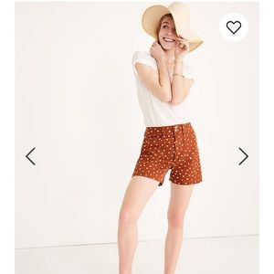 NWT Madewell Emmett Patch Pocket Shorts w/ Dots